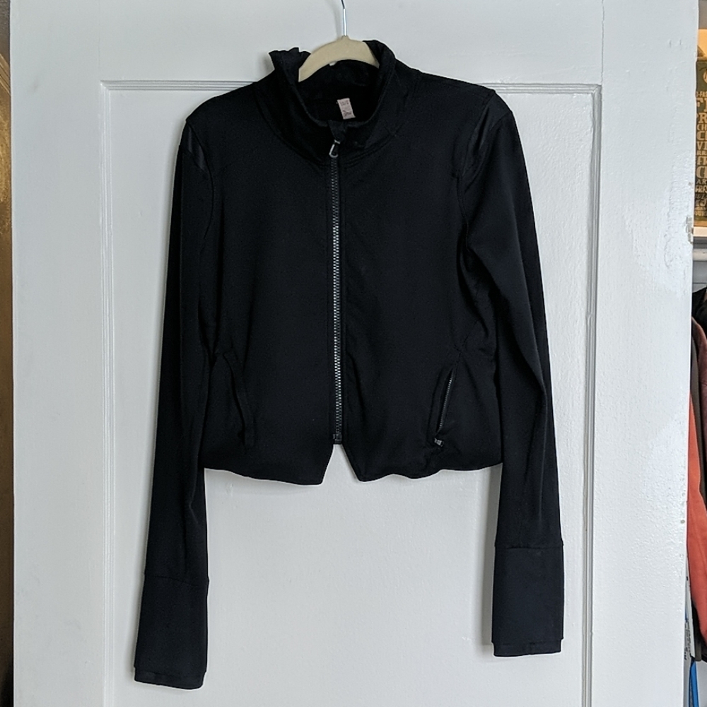 Under armour black Moto jacket with cheetah collar
